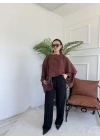 Kadın Pileli Palazzo Pantolon Siyah