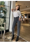 Kadın Taş Detaylı Jean Füme