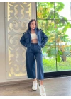 Kadın Tencel Gabardin Takım Lacivert