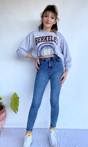 Kadın Yüksek Bel Skinny Jean Atlas Kot Pantolon