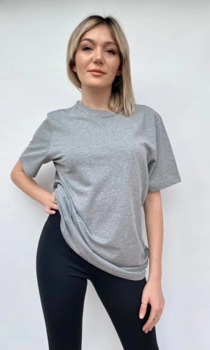 Kadın Uzun Tshirt Gri