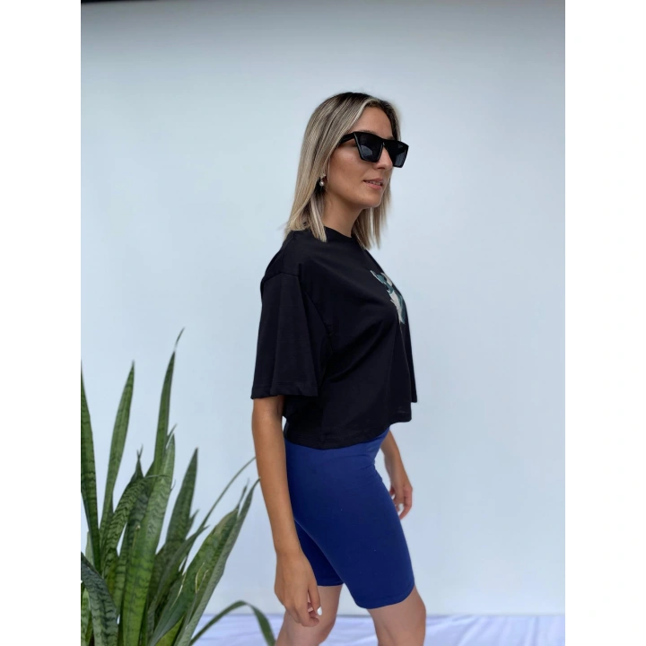 Tayt Diz Üstü Kadın Spor Tayt İndigo