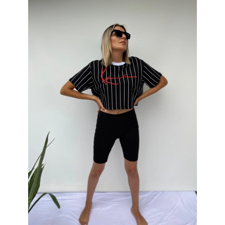 Tayt Diz Üstü Kadın Siyah Spor Taytı