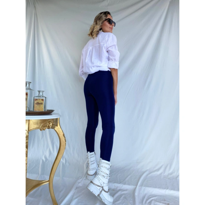 Kadın Toparlayıcı Disco Tayt Lacivert