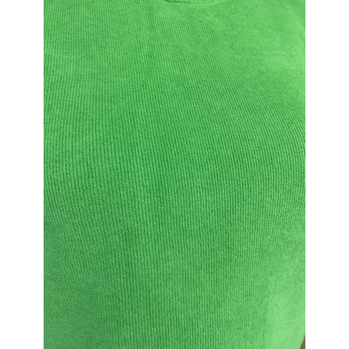 Kadın Yeşil Kolsuz Vatkalı Triko Kazak