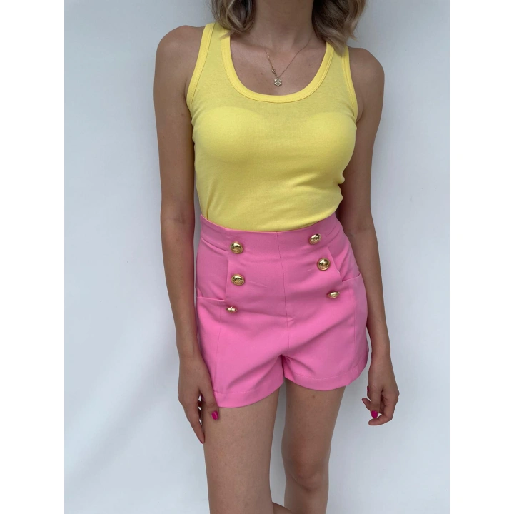 Kadın Basic Yuvarlak Yaka Limon Sarı Atlet