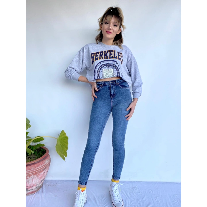 Kadın Yüksek Bel Skinny Jean Atlas Kot Pantolon