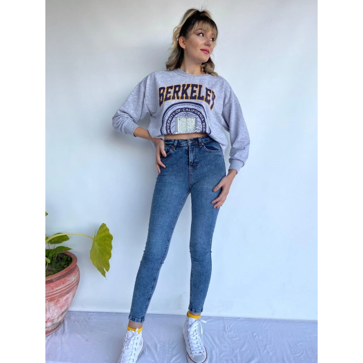 Kadın Yüksek Bel Skinny Jean Atlas Kot Pantolon