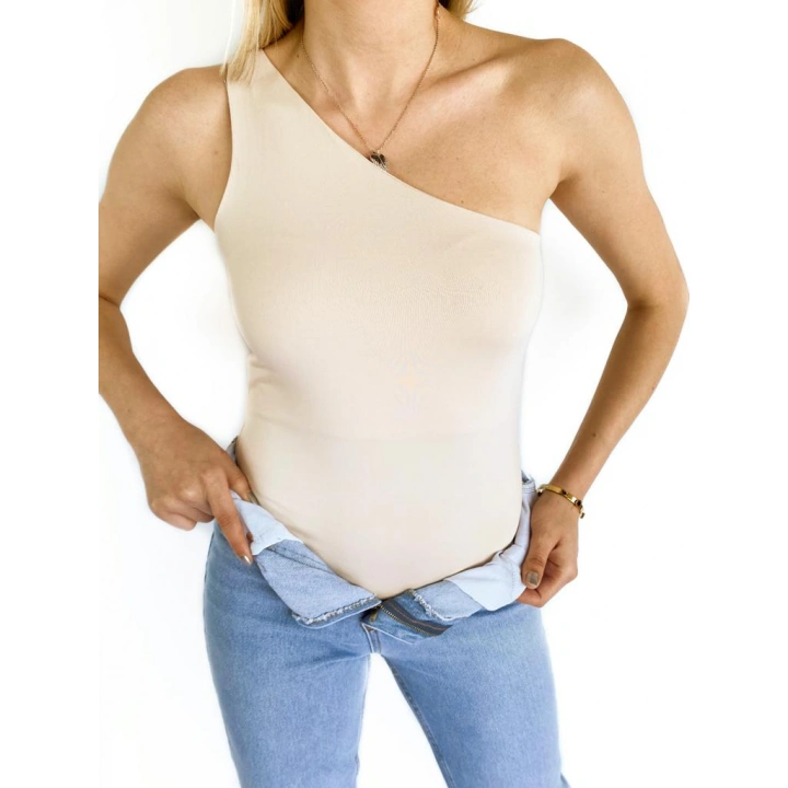 Kadın Tek Omuz Nude Bodysuit