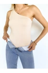 Kadın Tek Omuz Nude Bodysuit