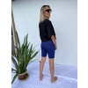 Tayt Diz Üstü Kadın Spor Tayt İndigo