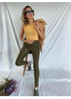 Kadın Toparlayıcı Disco Tayt Haki
