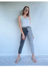 Kadın Basic Yuvarlak Yaka Gri Atlet