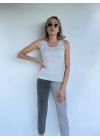 Kadın Basic Yuvarlak Yaka Gri Atlet