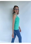 Kadın Basic Yuvarlak Yaka Mint Atlet