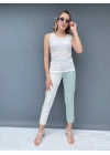 Kadın Basic Yuvarlak Yaka Beyaz Atlet