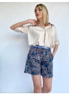 Kadın Etnik Desenli Şort
