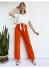 Kadın Denim Pantolon Turuncu