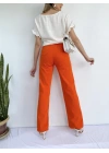Kadın Denim Pantolon Turuncu