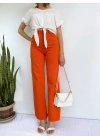 Kadın Denim Pantolon Turuncu