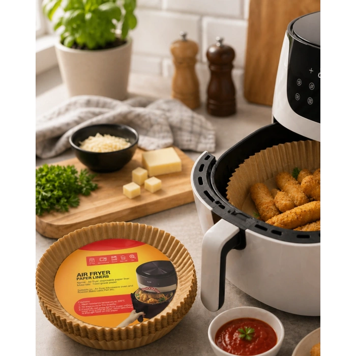 100 Parça Airfryer Kağıdı Tek Kullanımlık Temiz Pişirme Kağıdı
