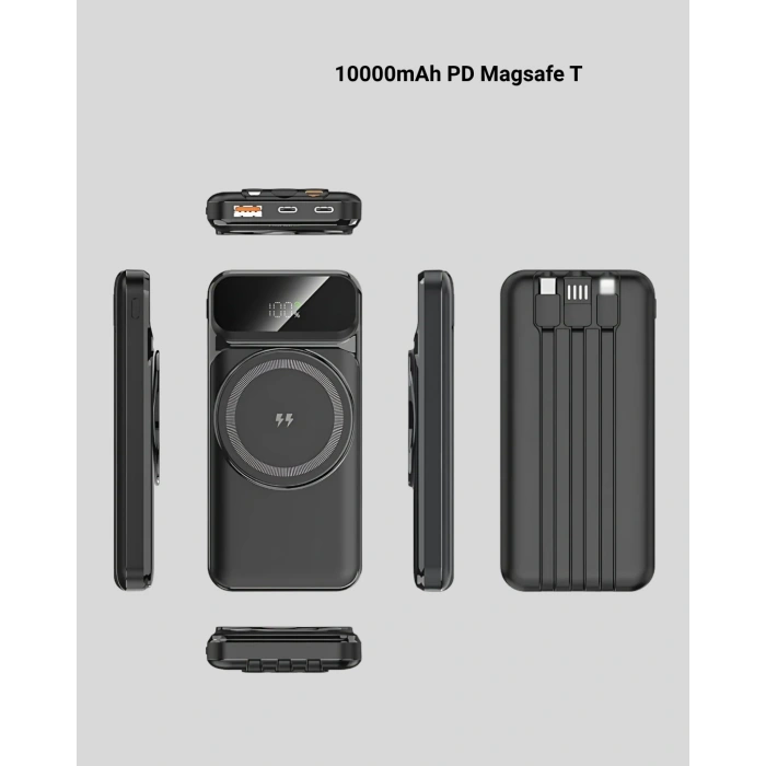 10000 Mah Kablosuz Hızlı Şarj Destekli Powerbank – 15w, Pd20w, Type-c Girişli