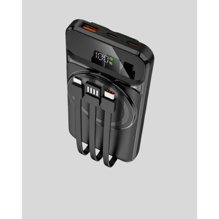 10000 Mah Kablosuz Powerbank – 15w Hızlı Şarj,  Type-c Çoklu Çıkışlı