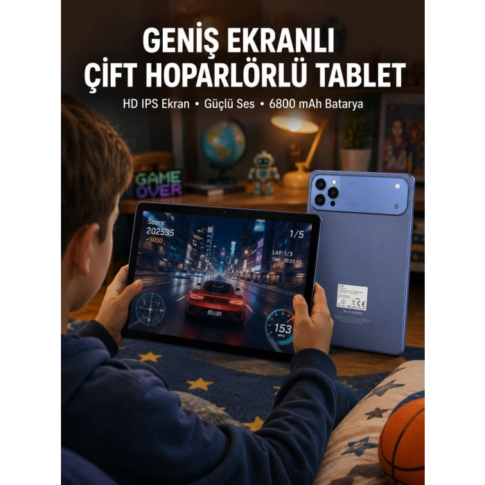 10.1 İnç Tablet 6800 Mah Batarya Çift Hoparlörlü Yeni Nesil