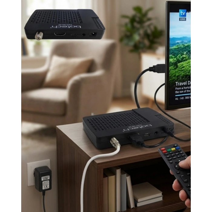 1080p Hd Görüntü Kaliteli Uydu Alıcı Hdmı Çıkışlı Usb Destekli Kolay Kurulum