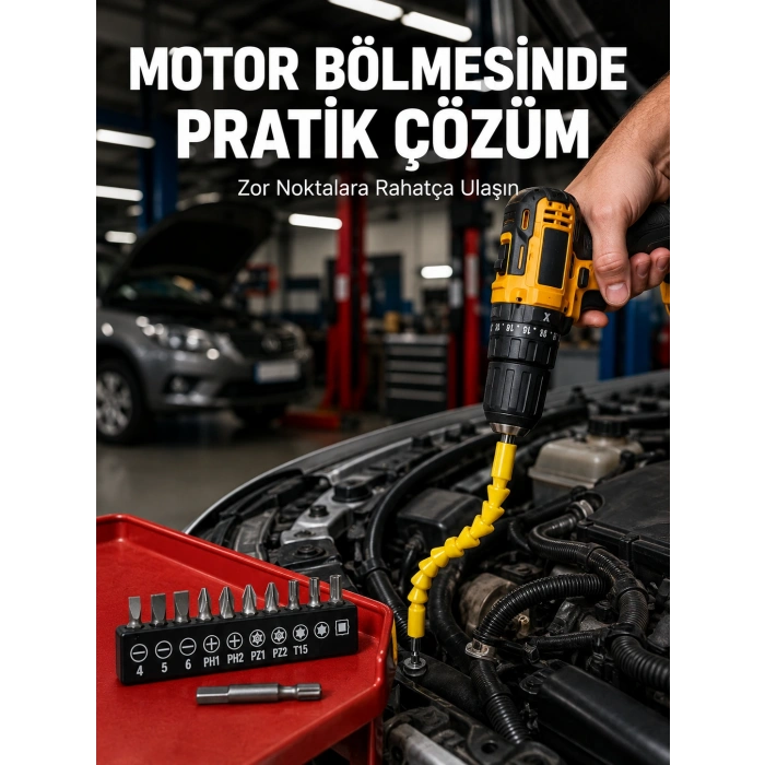 12 Parça Vidalama Uç Seti Akrobat Tasarım Dayanıklı Metal Yeni Nesil