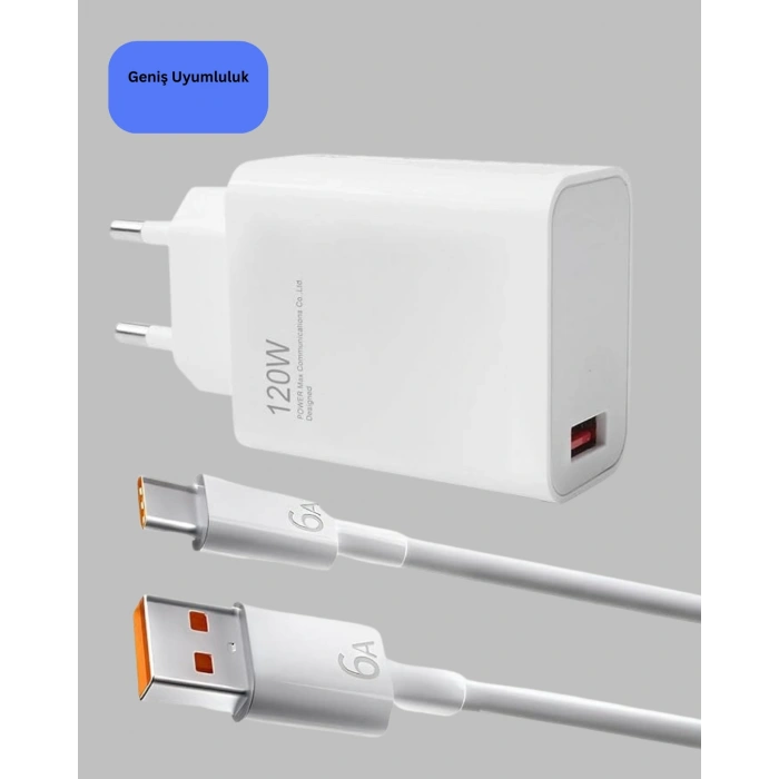 120 Watt Type C Hızlı Şarj Cihazı  Reno 4 5 6 Uyumlu