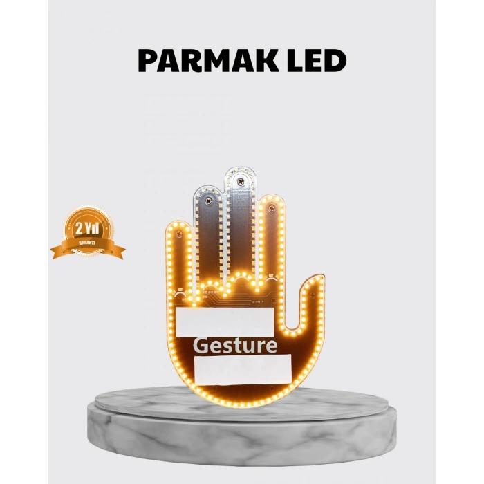 176 Led’li Amber Trafik Uyumlu Sinyal Işığı – El Hareketiyle Kontrol
