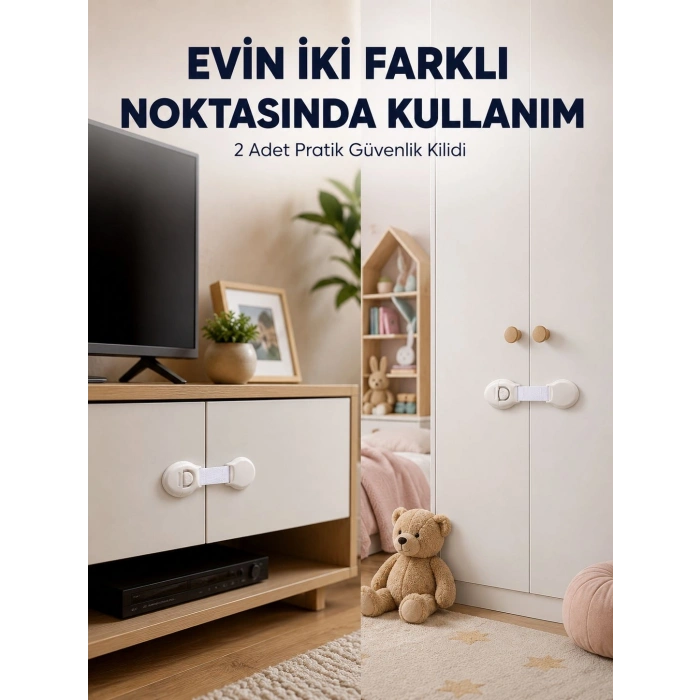2li Çocuk Güvenlik Kilidi Ev İçi Koruma Seti