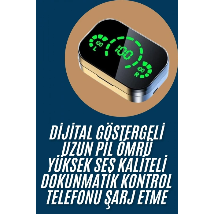 2025 Model Bluetooth Kulaklık Telefon Şarj Edebilen Çağrı Cevaplama Dijital Göstergeli