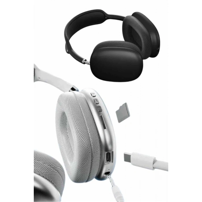 2025 Model Kulak Üstü Kablosuz Bluetooth Kulaklık Gürültü Azalta Uzun Pil