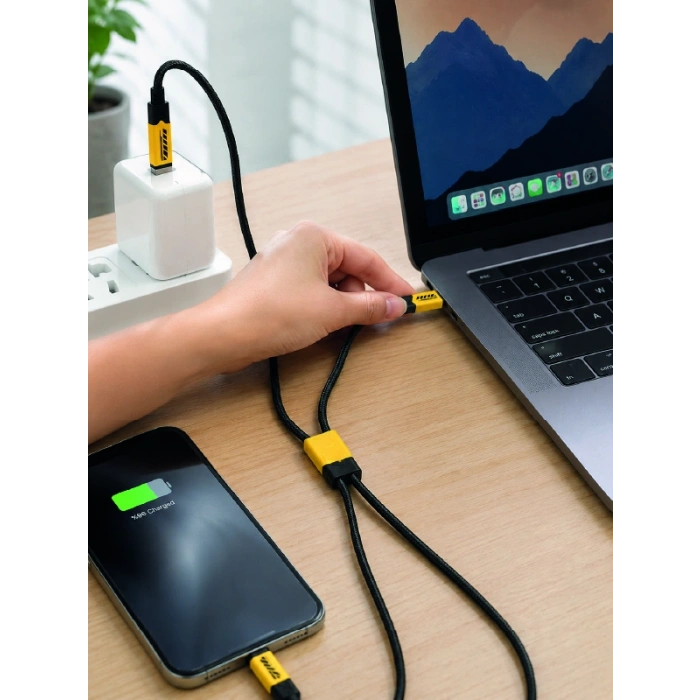 240w 3ü 1 Arada Hızlı Şarj Kablosu