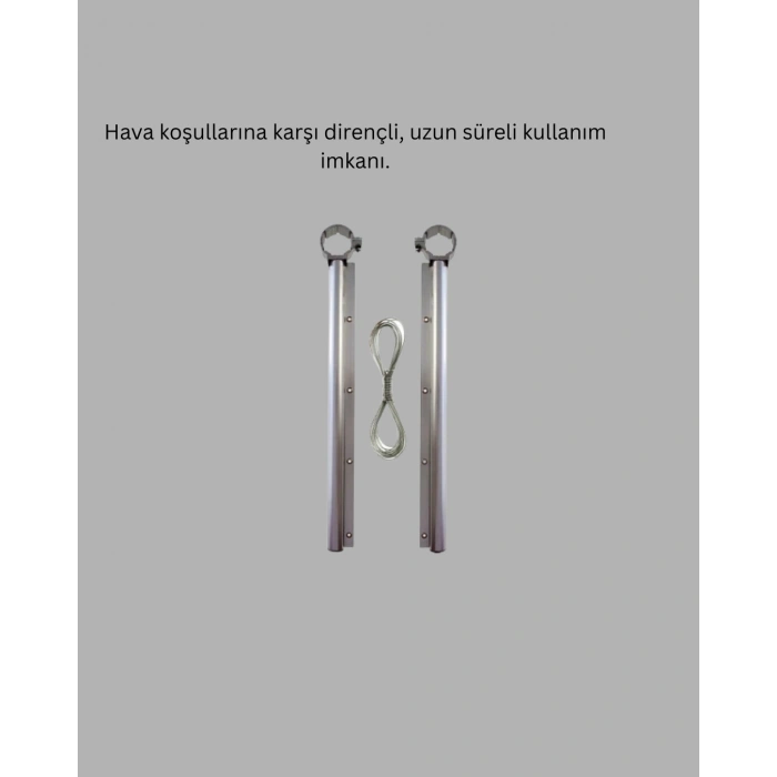 25x60 Balkon Askılığı Kare Demir Uyumlu Hava Dayanıklı Çamaşır Askısı