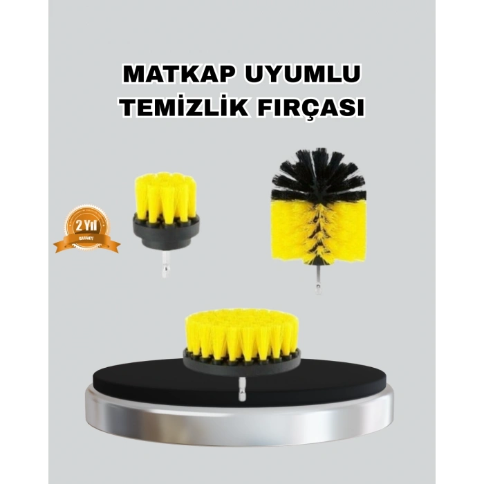 3 Parça Matkap Fırça Temizlik Seti – Her Yüzey İçin Güçlü Ve Pratik Çözüm