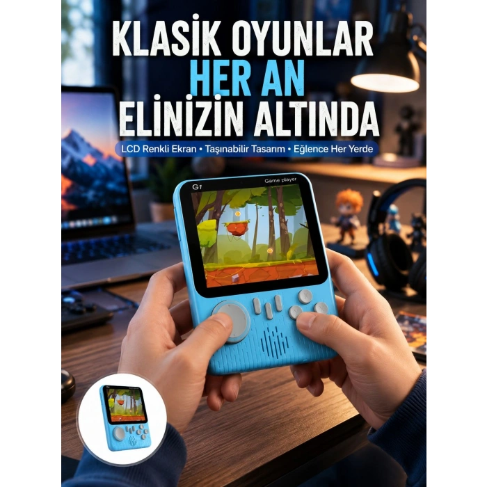 3.5 İnç Mini Atari Taşınabilir Oyun Konsolu 666 Adet Retro Oyun Yeni Nesil