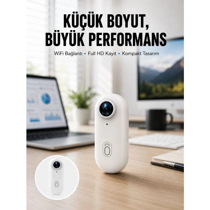 360° Klipsli Manyetik Spor Kamera Yüksek Çözünürlük Yeni Nesil