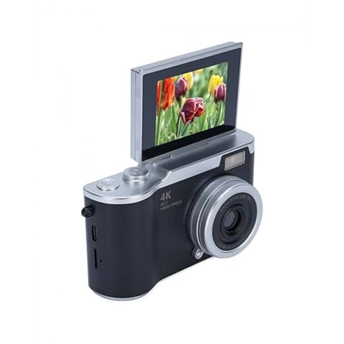 4k Dijital Kamera 48 Mp 8x Zoom Ve 180 Derece Flip Ekran Vlog Çekim Özellikli