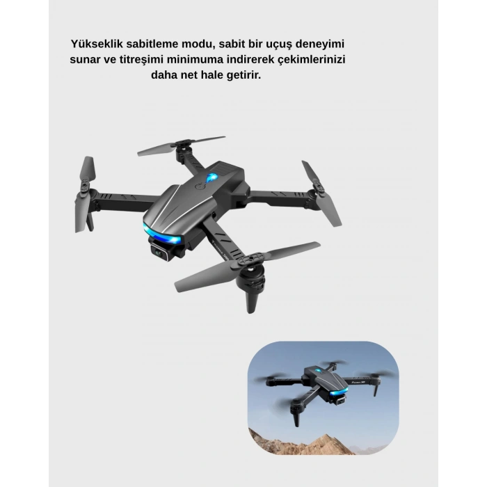 4k Kamera Özellikli Katlanabilir Drone Wi-fi Ve Yükseklik Sabitlemeli