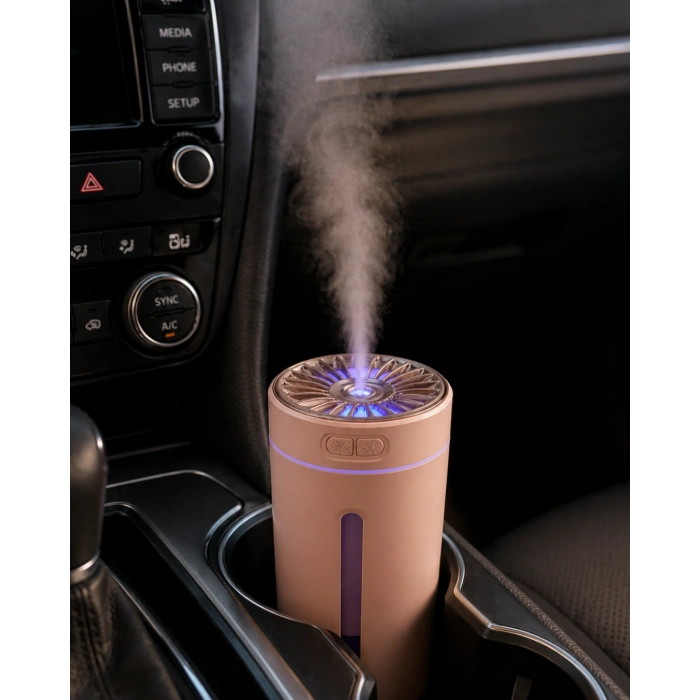 5 Esans Hediyeli Rgb Işıklı Şarjlı Hava Nemlendirici Aroma Difüzörü