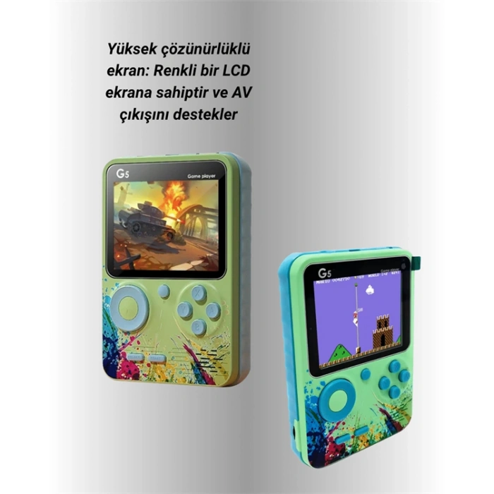 500 Oyun Hafızalı G5 Game Box – Renkli Lcd Ekranlı