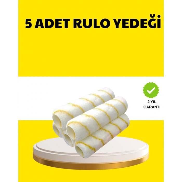 5’li İnce İşçilik Boya Rulo Seti Pürüzsüz Ve Eşit Kaplama