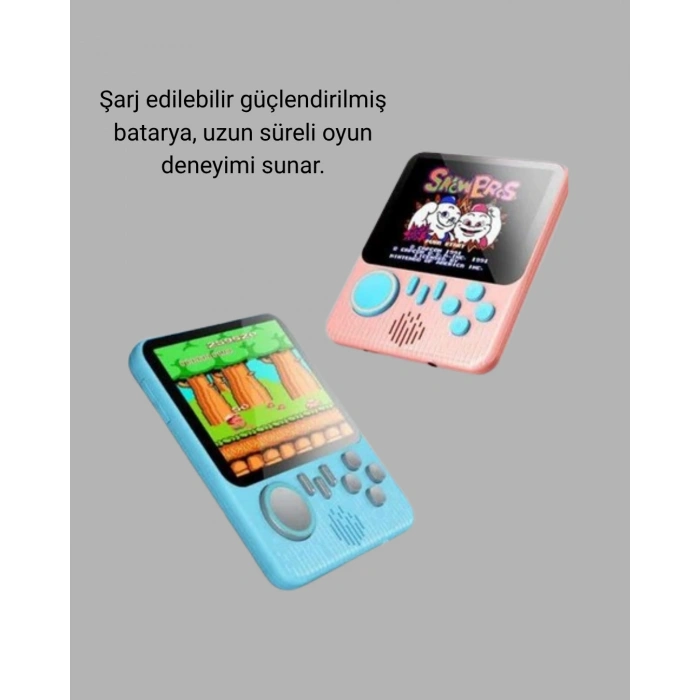 666 Oyunlu Retro Mini Oyun Konsolu – 3.5 Lcd Ekran Ve Çift Kişilik Oyun
