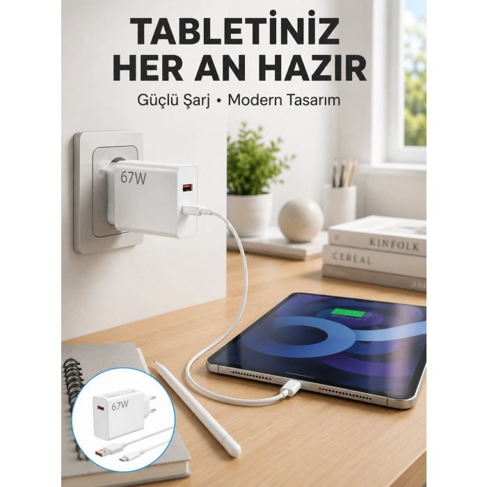 67 Watt Type C Hızlı Şarj Başlık Xiaomi Black Shark Uyumlu Yeni Nesil