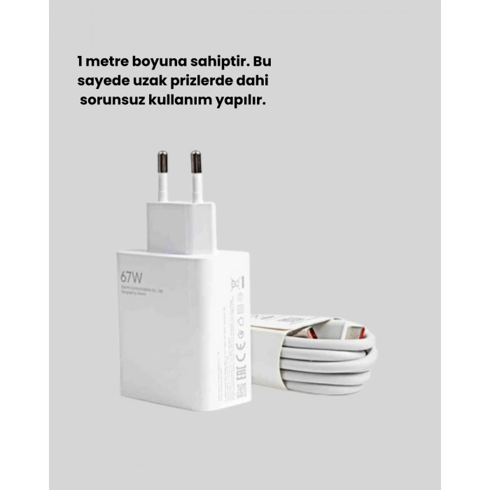 67 Watt Type C Şarj Adaptörü Asus Zenfone 7 8 9 Uyumlu Yeni Nesil