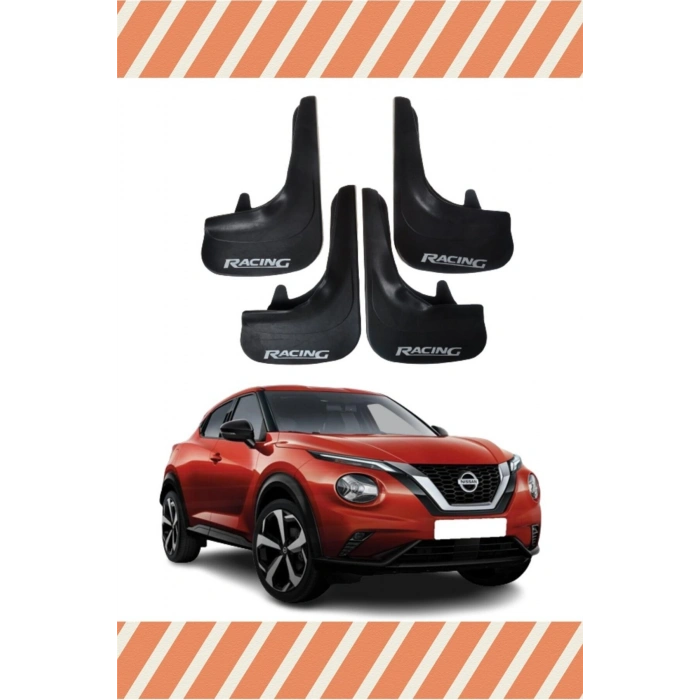 Nissan Juke Racing Yazılı 4lü Tozluk Çamurluk Paçalık