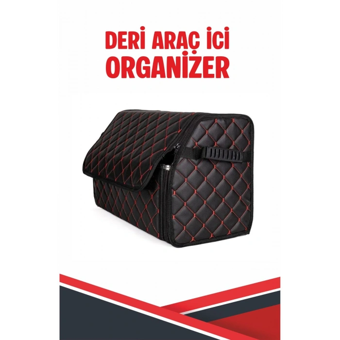 CHERY OMODA 5 UYUMLU DERİ ARAÇ İÇİ ORGANİZER KAPİTONE FERMUARLI